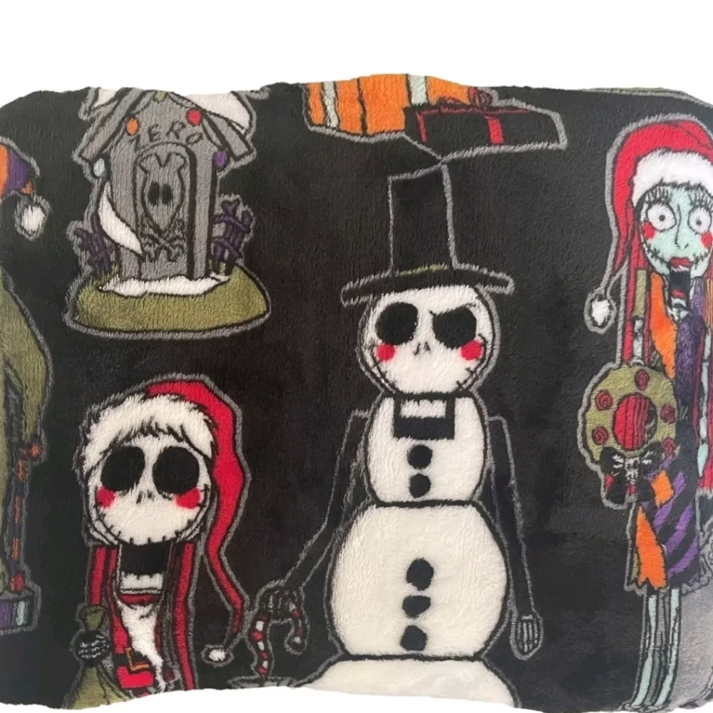 Disney Nightmare Before Christmas Plush Throw Blanket 5x6 NWT Jack Skellington